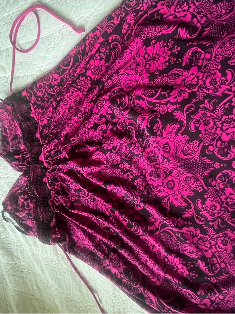In Bloom Hot Pink and Black Slip - Picture 12 of 14